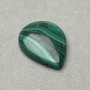 Malachite pendant teardrop 30x22mm +- side hole