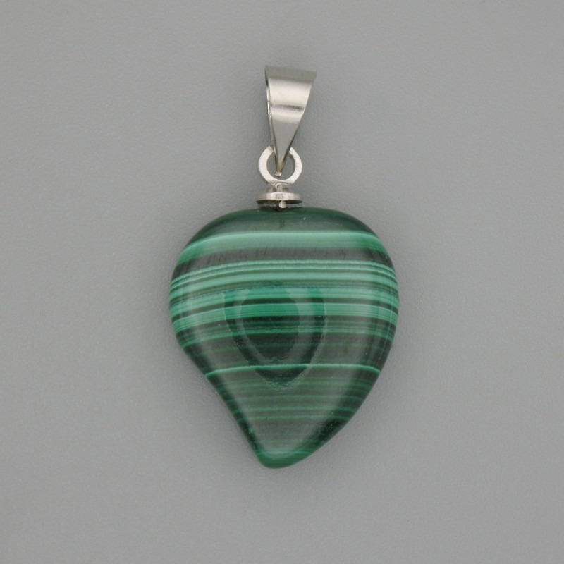 Pendant Malachite Heart 13×15×23 mm+