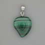 Pendant Malachite Heart 13×15×23 mm+
