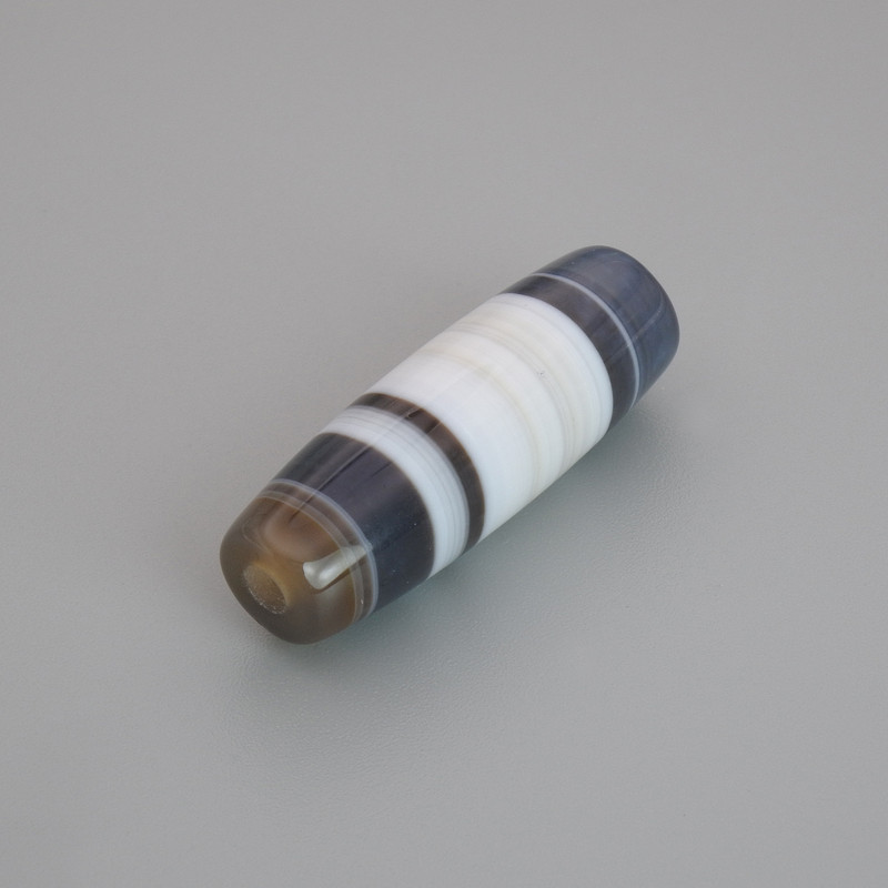 Price per 1 pc. Agate natural stone bead insert 27-28x9-9.5 mm± (assorted sizes)