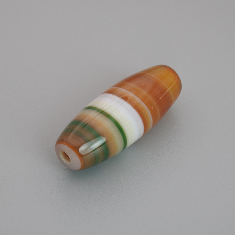 Price per 1 pc. Natural agate stone bead insert 29-34x10-11mm ± (assorted size)