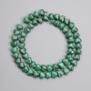 Natural stone beads Malachite heart 8x7-7.5 mm+- on a thread length 39 cm+-