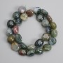 Jasper tumbled beads 13-15×13-13, 5mm+-, length 40cm+/- on a string