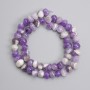 Amethyst Chevron tumbled beads 8-9x9-11, 5mm+-, length 39cm+- on a string