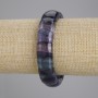 Fluorite bracelet smooth link, 23x13 mm, 5mm+- , length 18cm+- stretch