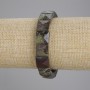 Jasper Bracelet Blood of the Dragon faceted square, diameter 12x12mm+-, length 18cm+- stretch