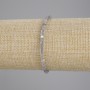 Labradorite bracelet faceted cube, diameter 3x3mm +/- , length 18cm +/- stretch