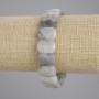 Bracelet Labradorite faceted link, link diameter 15x11 mm +/-, length 18 cm +/- stretch
