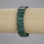 Malachite bracelet smooth link, diameter 14x10mm +/-, length 18cm +/- stretch