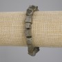 Bracelet with unprocessed pyrite stone, diameter 6-14x6-8mm +/-, length 18cm +/- stretch