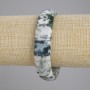 Bracelet Moss Agate faceted link, diameter 15x13-14mm +/-, length 18cm +/- stretch