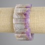 Bracelet natural stone Amethyst smooth link, diameter 32x10mm +-, length 18cm +- stretch