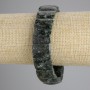 Bracelet natural stone Seraphinite smooth link, diameter 15x12mm+-, length 18cm+- stretch
