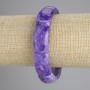 Charoite natural stone bracelet, link, diameter 24x13 mm, 5mm±, length 18cm±, stretch