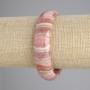 Rhodochrosite natural stone bracelet link, diameter 17x13mm +- , length 18cm +- stretch
