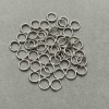 Spring clasp ring, 6mm diameter, silver-colored metal, packaged 1kg