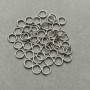 Spring clasp ring, 6mm diameter, silver-colored metal, packaged 1kg