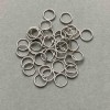 Spring ring, diameter 7 mm, silver-colored metal, 20 g packed
