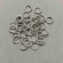 Spring ring, diameter 7 mm, silver-colored metal, 20 g packed