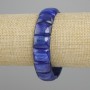 Kyanite natural stone bracelet smooth link, diameter 16x12mm +/-, length 18cm +/- stretch