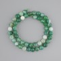 Agate beads faceted round bead, diameter 8mm+/-, length 37cm+/-, on a string