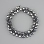 Terahertz beads faceted, diameter 8mm +/-, length 39cm +/-, on a string