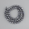 Terahertz beads, faceted round bead, diameter 6mm +/-, length 38cm +/- on a thread