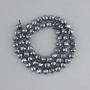 Terahertz beads, faceted round bead, diameter 6mm +/-, length 38cm +/- on a thread