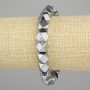 Terahertz bracelet faceted shapes, diameter 8, 5x8, 5mm +/-, length 18cm +/-, stretch