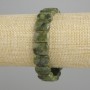 Jadeite natural stone bracelet, smooth link, diameter 14, 5-15x10-10, 5mm+- , length 18cm+- stretch