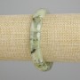 Prehnite bracelet smooth link, diameter 16-17x10-11mm ±, length 18cm ± stretch