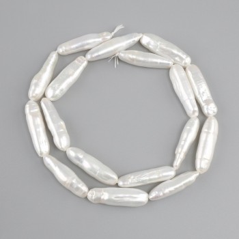 Baroque pearls with a "gasoline" undertone 24-2, 5x5, 5-7mm ±, length 39 cm ±