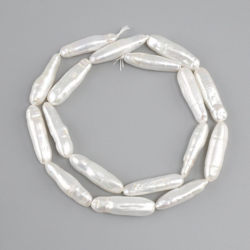 Baroque pearls with a "gasoline" undertone 24-2, 5x5, 5-7mm ±, length 39 cm ±