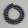 Freshwater pearls graphite with a shimmer (peacock black), diameter 9, 5-10mm+-, length 38cm+- on a string