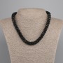 Necklace-collar (jewelry set) made of Czech crystal cord (jute) faceted rondelle beads 3.5×4mm ±, length 45cm ± magnetic clasp