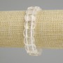 Bracelet Mountain Crystal Faceted Link, 14x10mm±, length 18cm (stretch)