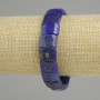 Lapis Lazuli bracelet link, diameter 14-15x9, 5-10mm +/-, length 18cm (stretch)