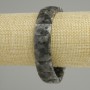 Larvikite bracelet rectangular faceted link, diameter 15x10, 5-11mm +- , length 18cm (stretch)