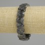 Larvikite bracelet faceted link, diameter 14x10mm +/-, length 18cm (stretch)
