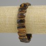 Bracelet Tiger's Eye faceted link, diameter 15x10, 5-11mm+-, length 18cm (stretch)