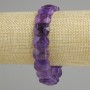 Amethyst bracelet faceted link, diameter 15x11mm +- , length 18cm (stretch)