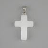 Pendant Cross White Quartz 25x18mm+- , length 35mm+-