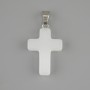 Pendant Cross White Quartz 25x18mm+- , length 35mm+-