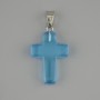 Pendant Cross Tinted Quartz 25x18mm +/-, length 35mm +/-