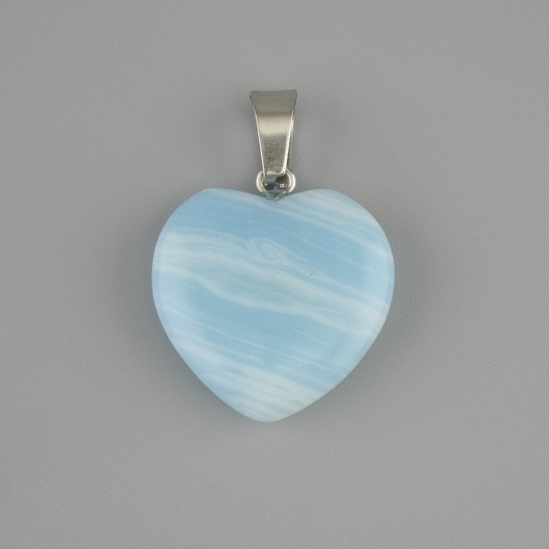 Heart Pendant Agate 20x20 mm +- , length 28 mm +-