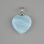 Heart Pendant Agate 20x20 mm +- , length 28 mm +-