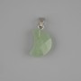 Faceted Moon Crescent Pendant Jade 19x12mm+- , length 25mm+-