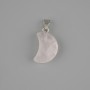 Pendent, Faceted Crescent, Pink Quartz 19x12mm +/-, Length 25mm +