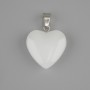 Heart Pendant Mountain Crystal 20x20mm+-, length 28mm+