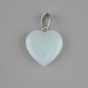 Pendant Heart Aquamarine 20x20mm +/-, length 28mm +/-